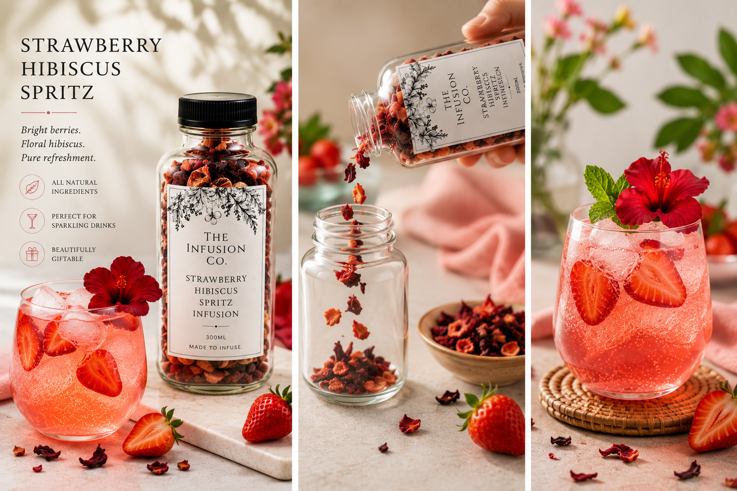 Strawberry Hibiscus Spritz